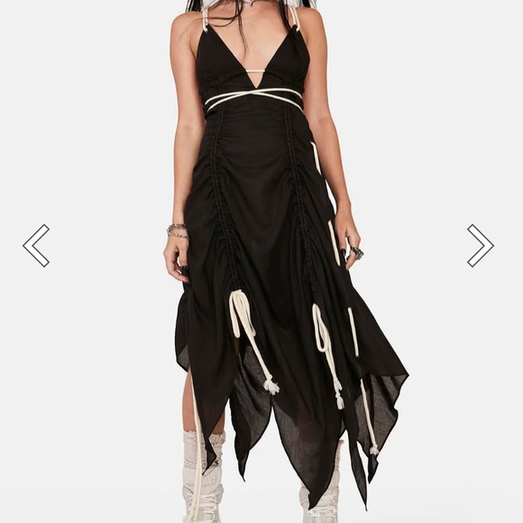 Distortion Rope Lace-Up Midi Dress - Picture 2 of 5